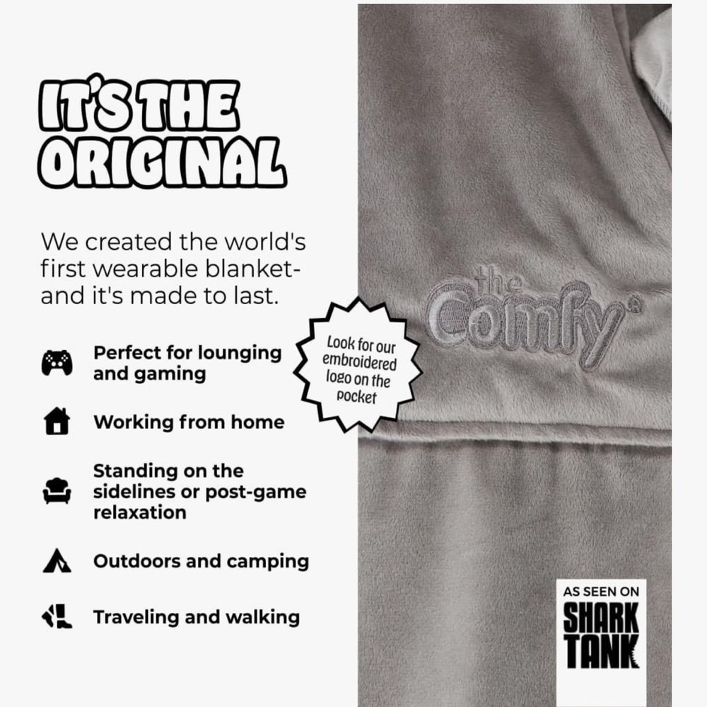 THE COMFY Original Sherpa Lined Microfiber Fleece Wearable Blanket - Used - Picture 2 of 3
